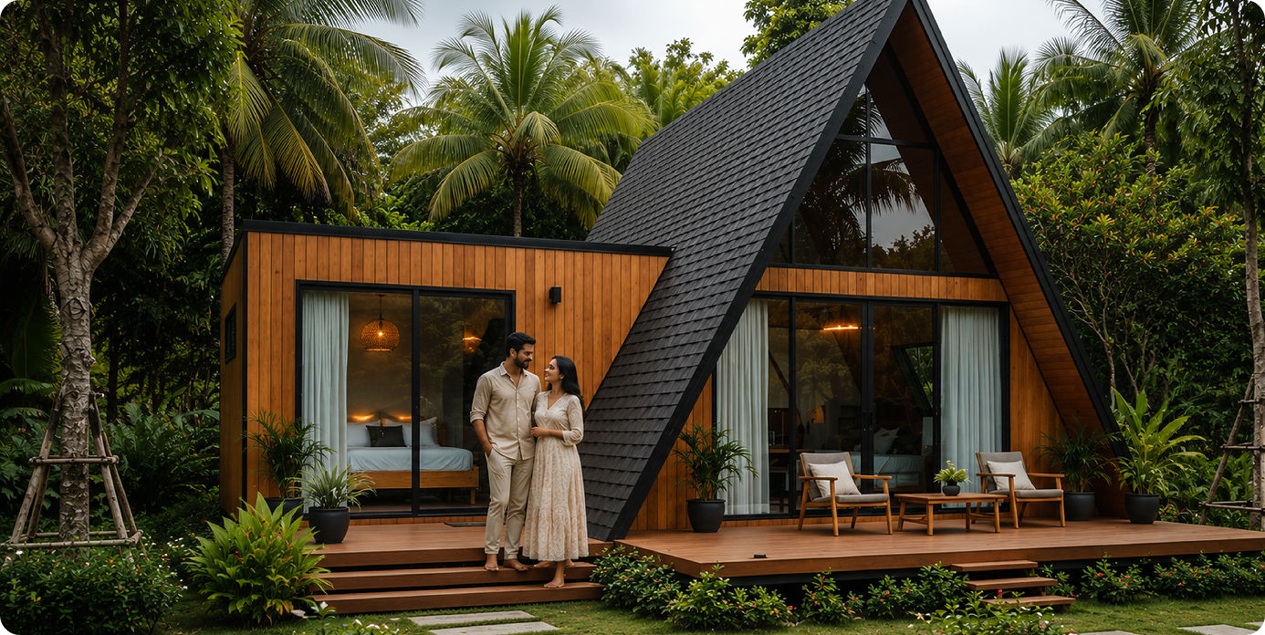 Raja Prime Garden luxury A-frame villa